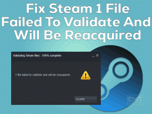 Read more about the article Fix Steam 1 File Failed To Validate And Will Be Reacquired